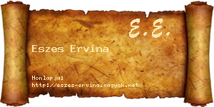 Eszes Ervina névjegykártya